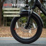 INVANTI Electric Bike, 20" Fat Tire Step-Thru Electric Bicycle, 900W Peak Motor 45 Miles 20MPH Top Speed, Dual Suspension & 7-Speed Folding Ebike for Adults with Rear Rack