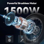 Jasion RetroVolt Electric Bike for Adults,【1500W Peak Motor & 30MPH & 70Miles】 Electric Mountain Bike, Full Suspension Ebikes for Adults, 20" Fat Tire Ebike with 48V 13Ah Battery Electric Dirt Bike