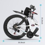 Vivi M026TGB Electric Bike 26" Electric Bike for Adults, Peak 750W Folding Electric Mountain Bike, 48V Removable Battery Ebike, 21 Speed System Electric Bicycle, Top 22 Mph, Up to 50 Miles, UL 2849
