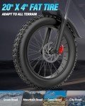 Bopzin Electric Bike for Adults, 1500W 33MPH Dirt Bike, 48V,20AH Removable Battery, Max 75Miles Electric Motorcycle, 20" Fat Tire Ebike, 7-Speed & UL2849