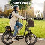Tamobyke Cityrun 3.0 Electric Bike Peak 1500W 48V 15AH(720Wh) Electric Bike for Adult, 28MPH 68Miles 20''×4.0" Ebike with Front Basket, Fat Tire Ebike for Adults Commuting Snow Beach Riding.