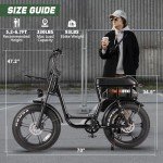 Tamobyke Cityrun 3.0 Electric Bike Peak 1500W 48V 15AH(720Wh) Electric Bike for Adult, 28MPH 68Miles 20''×4.0" Ebike with Front Basket, Fat Tire Ebike for Adults Commuting Snow Beach Riding.
