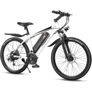 Funhang Electric Bike for Adults, Peak 1000W Ebike, 50Miles 21.7MPH Adult Electric Bicycles, 26" Electric Mountain Bike 48V 374.4WH Battery, Commuter E Bike with Adjustable Stem, Fenders, 21 Speed