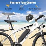 Funhang Electric Bike for Adults, Peak 1000W Ebike, 50Miles 21.7MPH Adult Electric Bicycles, 26" Electric Mountain Bike 48V 374.4WH Battery, Commuter E Bike with Adjustable Stem, Fenders, 21 Speed