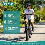 Gotrax S3 16" Electric Bike, Max Range 25Miles(Pedal-Assist)&Max Speed 20Mph, 500W Folding E-Bike with 280.8Wh Battery, Adjustable Seat&Dual Fenders, Commuter Electric Bicycle for Adults/Teens Black