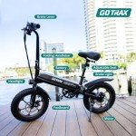 Gotrax S3 16" Electric Bike, Max Range 25Miles(Pedal-Assist)&Max Speed 20Mph, 500W Folding E-Bike with 280.8Wh Battery, Adjustable Seat&Dual Fenders, Commuter Electric Bicycle for Adults/Teens Black