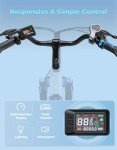 Jasion YC1 ST 26" Electric Bike, 360WH Removable Battery, Up to 40miles, 750W Peak Motor, Step-Through Ebike for Adults, Max 23MPH Urban Commuter E-Bike, 7 Speeds & Front Suspension