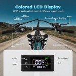 RegalRider Electric Bike 26" Fat Tire Ebike, 1000W Peak Motor, Max Range 65 Miles Dual Hydraulic Brake Snow Ebike for Adults, Electric Mountain Bike with 624Wh Removable Battery, LCD Display, 7-Speed