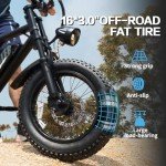 AVDLBIKE Electric Bike, 16'' Fat Tire eBike for Teens/Adults, 500W E-Bike with 36V/12.8Ah Removable Battery, 22MPH 45 Mile Range Commuting Electric Mountain Bike with Dual Disc Brakes