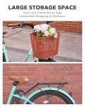 Viribus Electric Bike for Adults, 40 Miles Range E Bikes for Women 700W Peak with 468Wh Battery, Lightweight Aluminum Frame & Basket, 7 Speed Step Through Electric Bicycle for Seniors 26 inch Mint