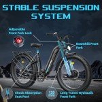 FREESKY Peak 3000W Dual Motor Ebike for Adults, 48V 23AH Removable Battery, 32-34MPH Step-Thru Unlocked Electric Bike, 26" Fat Tire Mountain Off Road E Bike 7-Speed with Dual Hydraulic Disc Brake