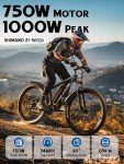 E·Bycco 29'' Electric Bike for Adults Men 750W Peak 1000W Ebike with 48V 17.5AH Battery 34MPH 70Miles Class 3 Mountain Electric Bicycle 21 Speed with Front Fork Suspension (Black and Blue)