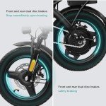 Electric Bike for Adults Teens, Folding E-Bike,Commuter City Foldable ebike with 560W Motor and Removeable Battery, 20MPH Speed Assist, Dual Disc Brakes, 14" Compact Electric bicycle with Pedals