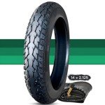 14 x 2.125 Electric Bike Tire (not Solid) 14x2.125 Pneumatic Tire for Ebike 14x2.125/57-254 Folding Electric Bike Tire with Anti-Skid Tread and Thickened Design