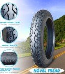 14 x 2.125 Electric Bike Tire (not Solid) 14x2.125 Pneumatic Tire for Ebike 14x2.125/57-254 Folding Electric Bike Tire with Anti-Skid Tread and Thickened Design