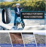 14 x 2.125 Electric Bike Tire (not Solid) 14x2.125 Pneumatic Tire for Ebike 14x2.125/57-254 Folding Electric Bike Tire with Anti-Skid Tread and Thickened Design