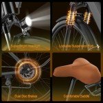 Movcan V80 Electric Bike, 1000W Motor 28MPH Ebike, 48V 13Ah Removeable Battery, 26'' City Cruiser Adult Electric Bicycles up to 70 Miles, 7-Speed Dual Disc Brake, Mountain E Bike for Commuting