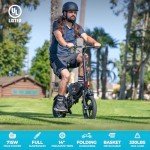 Electric Bike with Basket, 14" Folding Ebike 22 MPH, 35 Miles Range, Dual Suspension, 715W Peak Brushless Motor with 30° Uphill, Adjustable Seat, Commuter Electric Bicycle for Adults 330LBS Load