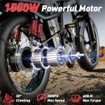 T1 Electric Bike for Adults, 16'' Folding Ebike, Electric Bicycle with 48V 20Ah Removable Battery,30MPH City Commuter Electric Bike, 40Miles Range 330lbs Load