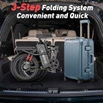 T1 Electric Bike for Adults, 16'' Folding Ebike, Electric Bicycle with 48V 20Ah Removable Battery,30MPH City Commuter Electric Bike, 40Miles Range 330lbs Load