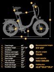 Heybike Ranger 2.0 Electric Bike for Adults, Peak 1400W Upgraded Motor Ebike, 28MPH [20" Fat Tire All-Terrain] 600Wh Removable Battery Folding Step-Thru Moped E Bike with Front Suspension