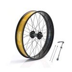 20" Fat Bicycle Front Wheel - 4.0" Tire, Aluminum Alloy, Quick Release 9x135mm 36H Hub, 6 Bolts Disc Brake for E-Bike, Snow and Beach Bikes