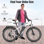 Funhang Electric Bike for Adults, Peak 1000W Ebike, 25MPH 60Miles Electric Mountain Bike, 26" Fat Tire Adult Electric Bicycle with 48V 13AH Battery, Rear Rack, 7 Speed, Front Suspension, Turn Signal
