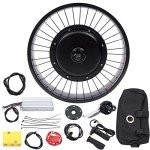 48V E-Bike Front Wheel Conversion Kit, 20" 1000W Electric Bicycle Fat Snow Tire Motor Kit Brushless Gearless Hub Motor Kit for Modification of 20 "x 4 Size Wheels