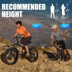 TT-EBIKE 5000W Dual Motor Folding Electric Bike Adults 40MPH with 52V 28AH Battery, 26x4 Fat Tire All Terrain Ebikes, Full Suspension E Bike, Electric Bicycle SHM 7-Speed Gear