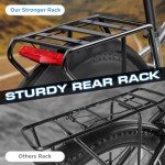 Funhang Electric Bike for Adults, 1000W Peak Ebike, 25MPH 60Miles Electric Mountain Bike, 26" Fat Tire Electric Bicycle with 48V 13AH Battery, Rear Rack, Turn Signal, Lockable Suspension Fork,7 Speed