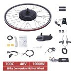 DDYOOK 48V 1000W Electric Bike Conversion Kit, 28"/ 29" 700C Front Wheel Electric Bicycle Hub Motor Conversion Kit Dual Mode Controller w/LCD Display 5-Speed Adjustment Powerful E-Bike Conversion Kit