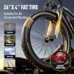 EXRBYKO Fat Tire Electric Bike for Adults, 2000W Peak 37MPH Ebike with 48V 17.5AH 840WH Battery, 80 Miles E Bike with 21-Speed Gears, Beach Mountain Snow Electric Bicycle UL Certified, 26"x4"