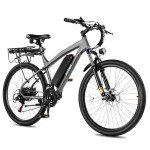 ACTBEST Race Electric Bike for Adults 21-Speed 27.5" Ebike, Up to 28MPH, Peak 1000W Brushless Motor, Removable Battery, Commuting Mountain Electric Bicycle with Fork Suspension,G/FR