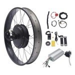26" Electric Bike Conversion Kit, 48V 1500W Rear Wheel Electric Bicycle Motor Conversion Kit with LCD Display for Fat Tire Bike Frame Ebike Wheel Kit
