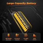 MEGAWHEELS Peak 1500W Moped-Style Ebike, 20" Fat Tire Electric Bike, 750WH Battery, Max 32-33 MPH, 40-75 Miles Range, All-Terrain Electric Bike for Mountain, Snow, Sand, Road