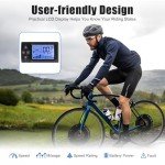 26" Electric Bike Conversion Kit, 48V 1500W Rear Wheel Electric Bicycle Motor Conversion Kit with LCD Display for Fat Tire Bike Frame Ebike Wheel Kit
