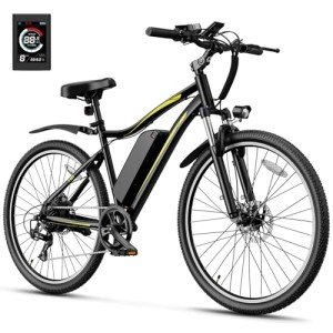 Heybike Electric Bike for Adults, 750W Peak Brushless Motor, up to 40Miles, 22mph Max Speed Electric Mountain Bike, 480WH Removable Battery Ebike, 27.5'' Tires, 7-Speed and Front Suspension