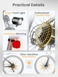 Heybike Electric Bike for Adults, 750W Peak Brushless Motor, up to 40Miles, 22mph Max Speed Electric Mountain Bike, 480WH Removable Battery Ebike, 27.5'' Tires, 7-Speed and Front Suspension