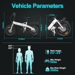 ZOONLAI Electric Bike for Adults 750W Motor Foldable Bikes Up to 24 MPH Long Range Ebike for Adult 48V Removable Battery 20" Fat Tire 5 Speed Modes EBike ZL2006 City Urban Commuting Bicycles (Black)