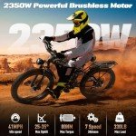 TT-EBIKE 2350W Folding Electric Bike Adults 41MPH with 52V 23AH Battery, 26x4 Fat Tire All Terrain Ebikes, Full Suspension E Bike, SHM 7-Speed Gear Electric Bicycle