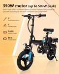 Setohet 14" A1 Electric Bike Easy Folding, Commuter Electric Bicycle for Adult, City E-Bike Peak 500W Motor, 576 Wh Removeable Battery,Max Range 20 Miles & Max Speed 20 Mph,Mini Ebikes