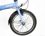 ZiZZO Via 20” Folding Bike-Lightweight Aluminum Frame Genuine Shimano 7-Speed 26lb (Light Blue)