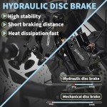 (G7-Blue 52V 32Ah) 5000W Peak Dual Motor Electric Bike for Adults, 40-45MPH &100Miles, Hydraulic Disc Brake Bicycle, 26" Fat Tire Off Road Snow Mountain Ebike, 7-Speed Pedal Assist Commuter E-Bike