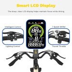 Electric Bike ZA02, 1200W Peak Motor, 26'' City Cruiser Ebike, 556Wh Removable Battery, Up to 65 Mi Range 22 MPH, 7-Speed and Front Suspension Electric Bike for Adults