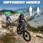 5000W Dual Motor Electric Bike for Adults 52MPH with 60V 32AH Battery, 26x4 Fat Tire All Terrain Ebikes, Full Suspension E Bike, SHM 7-Speed Gear Electric Bicycle 63v-2 (4)