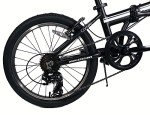 ZiZZO Campo 20 inch Folding Bike with 7-Speed, Adjustable Stem, Light Weight Frame (Black)