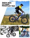 Qlife Racer Fat tire Electric Bike for Adults - 28MPH Mountain Ebike with Peak 1000W Brushless Motor, 499Wh Removable Battery, 20X4.0 Tire Step Over E-MTB with 7-Speed Grey