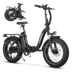 Likebike Folding Electric Bike for Adults with 500W Motor (Peak 720W),20" 4.0 Fat Tire Ebike,48V 13Ah Removable Battery UL 2849 Certified, Adults Electric Bicycles E-Bike,7-Speed and Front Suspension