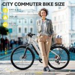 TST Electric Bike for Adults, 1000W Peak EBike with 36V 10.4Ah Removable Battery, up to 50 Miles Range 30 MPH Electric Bicycle, Rear Rack, Fenders, 7 Speed, 26" Step-Thru E Bike for Commute