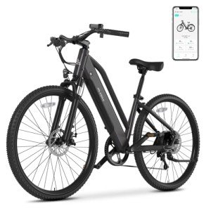 TST Electric Bike for Adults with Peak 750W Motor, 36V/480WH Removable Built-in Battery, 40Miles 25MPH City E Bike,7-Speed 26" Electric Bicycle for Commute